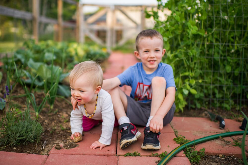 Kaylan's children, River, age one, and Finley, age five
