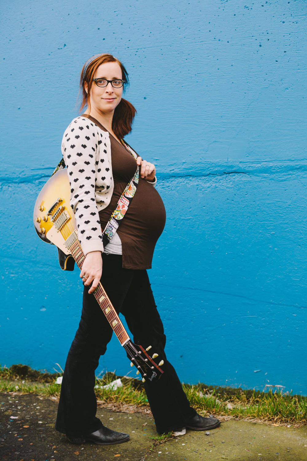 A pregnant Laura Veirs. Photo: Jason Quigley