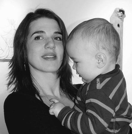 Susan Clinard, with her son.